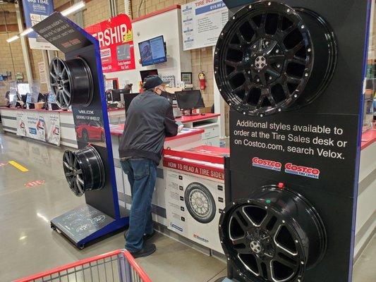 Tire center counter.