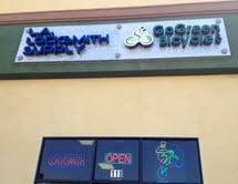 LA Lock shares space with Go Green Bicycle Co.