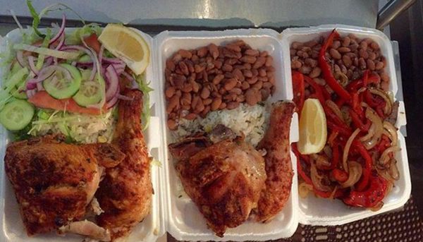 Baked chicken & steak w/onion Lunch orders