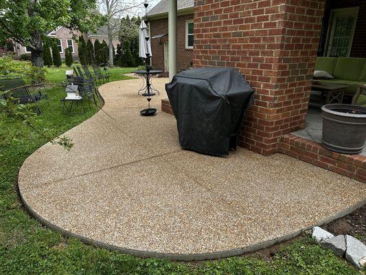 Patio washing.