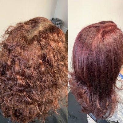 Before and after color by Carol