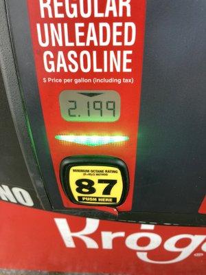 inexpensive gasoline is possible after cashing in some Kroger fuel points