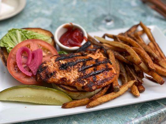 Honey Blackened Salmon Sandwich