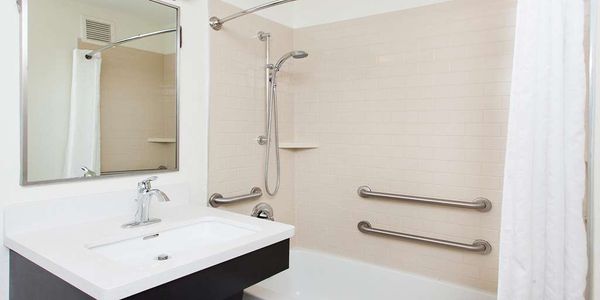 Accessible Guest Bathroom with Tub