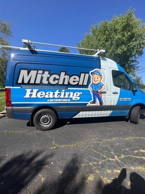 Mitchell Heating and Air Conditioning Repair Van