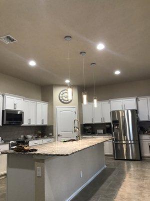 Some additional lights really helped in the kitchen.