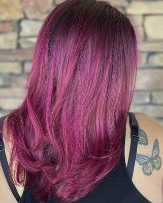 Violet Berry balayage melt