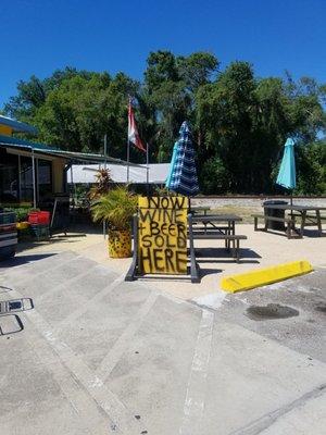 Great outside eating area for their new deli!