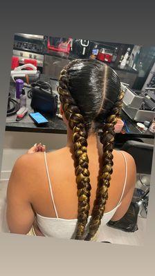 Two feed in braids