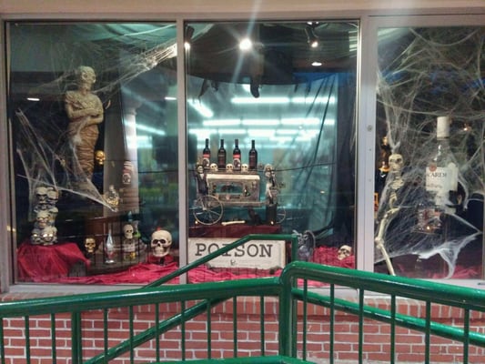 Awesome setup at Midway Wine & Liquor !!! Happy Halloween