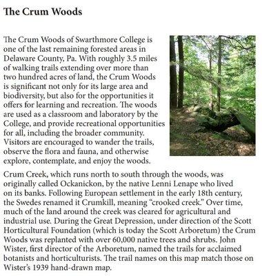 Crum Woods, Swarthmore -- Map