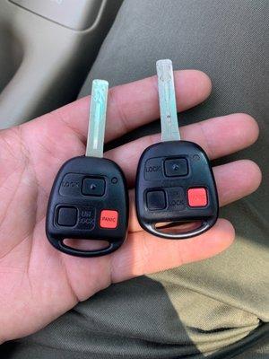 OEM key and the new one.