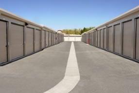 Our large self storage units have wide drive aisles for easy access