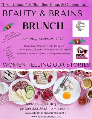 Beauty & Brains Brush Flyer 3/25/23