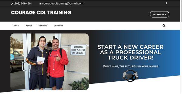 A website we designed for a client https://couragecdltraining.com