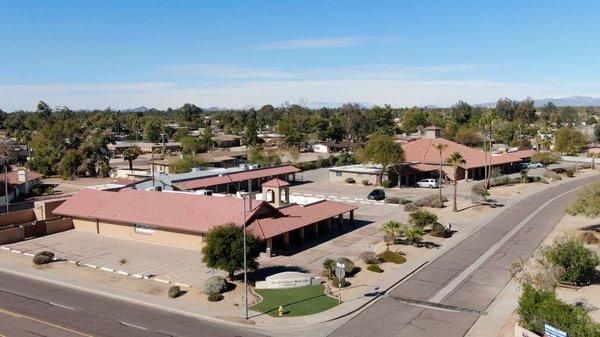 The Scottsdale Worship Center Campus from Cactus Road.