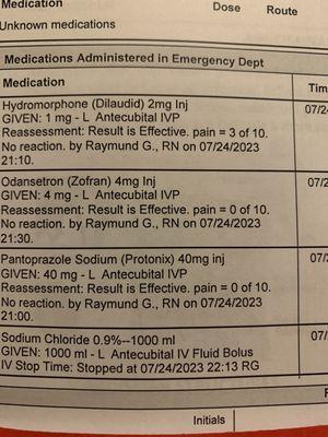 Meds they give you also showing meds unknown after he had me list every one with dosages.