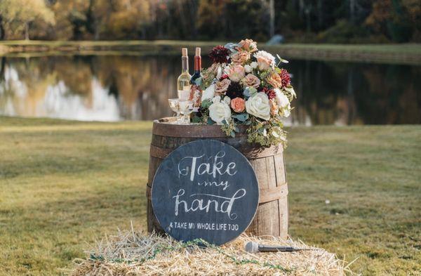 Magical Wedding day by our ponds