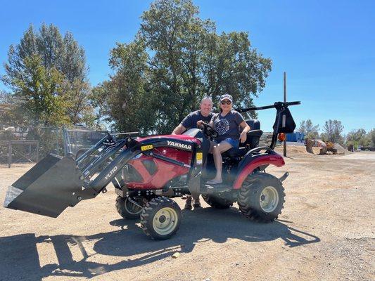 Mike and I with our brand new Yanmar! Thanks Mark!!!