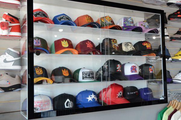 Our hat Selection; featuring Chrome Hearts, Gallery Dept., Comma Club, Ed Hardy, La ROPA, Amiri, and Cult of Individuality.