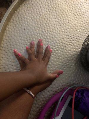 Mommy and daughter mani and pedi day.