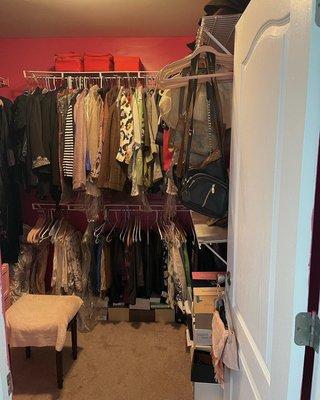 Closet organizing: After