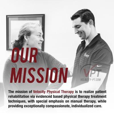 Velocity Physical Therapy- Our Mission