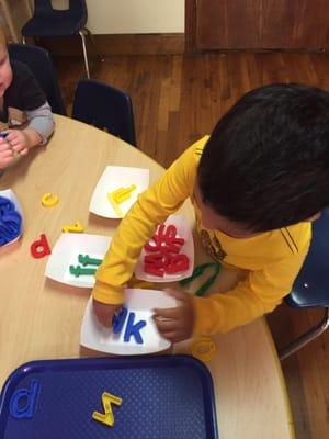 Color and letter sorting