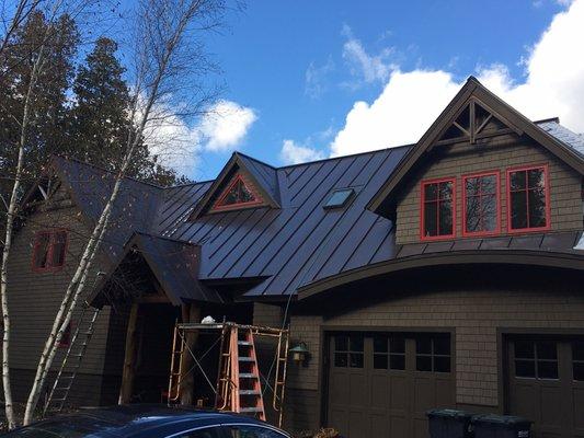 New standing seam metal roof.  Charlotte VT