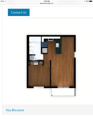 This is their one bedroom floor plan. Nothing like the actual model! LIARS!