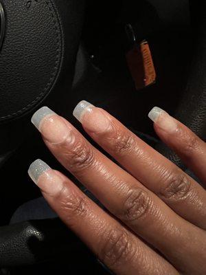 Acrylic full set with regular polish