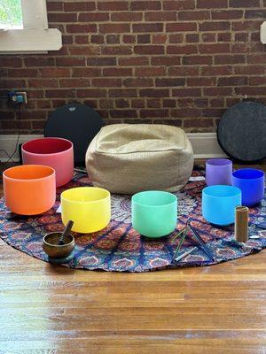 Sound Journey w/ our beautiful singing bowls