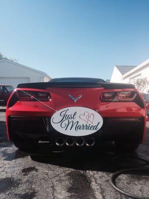 Perfect for a wedding - pictured here the Corvette Stingray