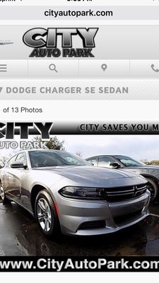 The dealership's website ad of the Dodge Charger