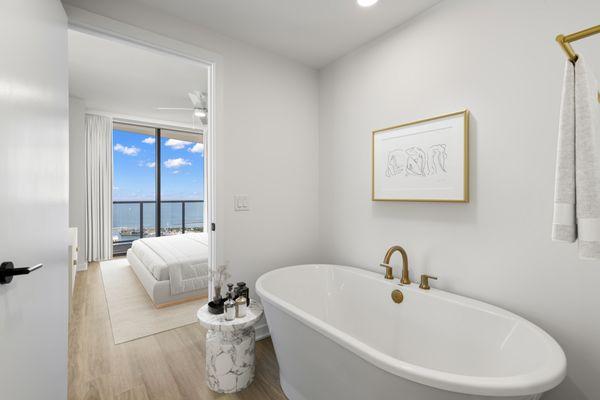 Penthoues bathroom with soaking tub