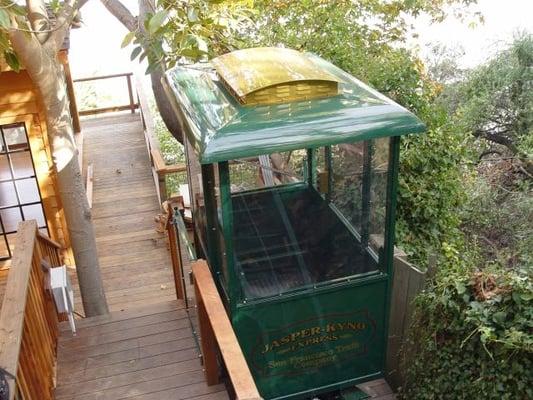 Custom designed cable car in SF, California.