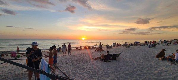 Sunset at Vanderbilt Beach...People actually come here just for the sunset...I guess that's a thing here on the gulf side.