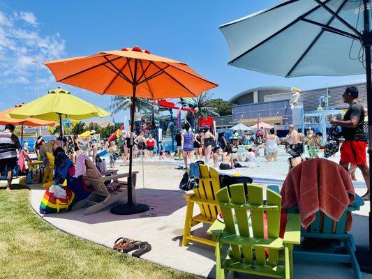 Over Crowded Toddler pool Area, Deep outdoor Pool closed all day until 3pm.