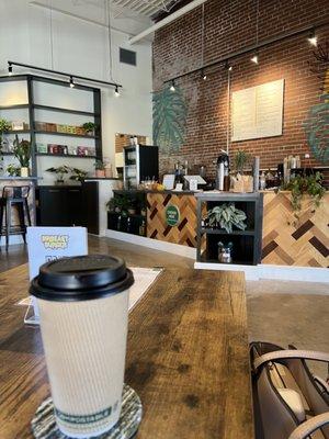 Front counter and my delicious drink