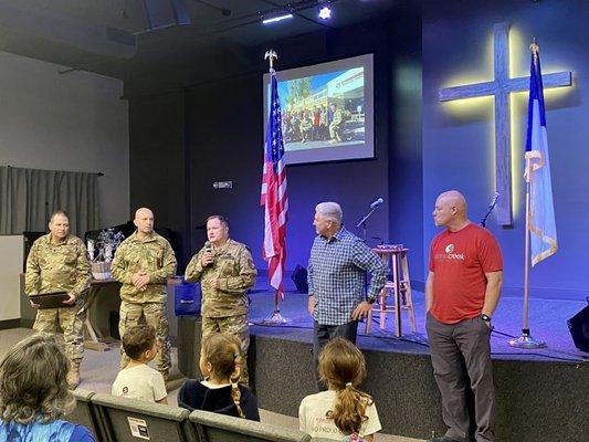 Thanksgiving partnership for needy military families with Living Waters church