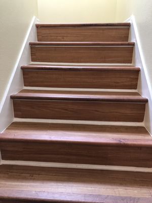 stairs with vinyl Plank