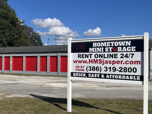 Hometown Mini Storage Front Sign