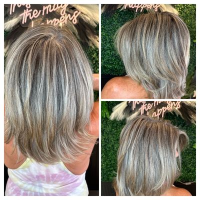 Love my new highlights & style by Lisha Gilliam. She's  the person to see for your new style and color...