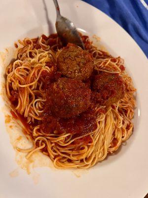 Spaghetti with meatballs