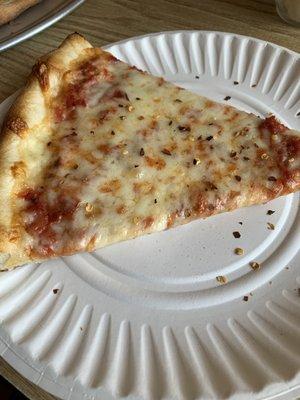 A slice from inside: not greasy and good crust