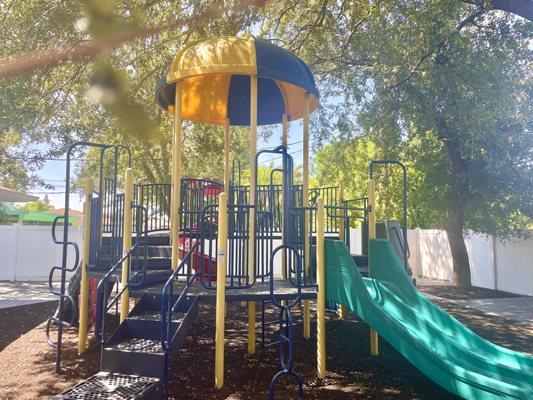 Our amazing, super fun, super colorful, and exciting jungle gym!!! this is the center piece of our play ground