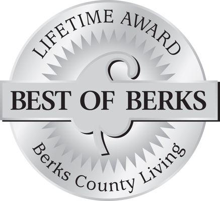 Awarded LIFETIME AWARD as Best Cosmetic Enhancement Facility in Berks County.