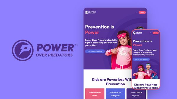 brand identity for Power Over Predators