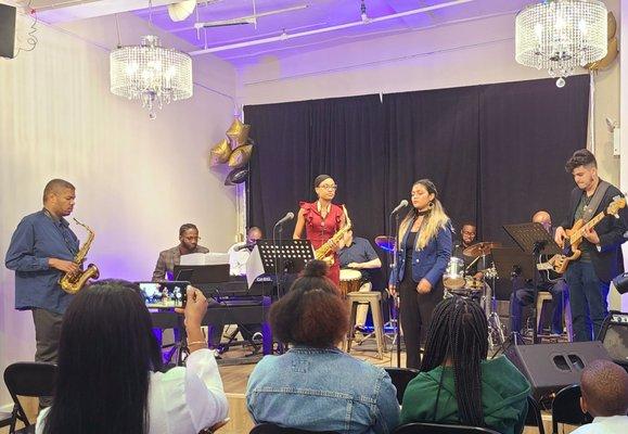 Staff of Keiko's studio performing the final number from their Spring Student Recital.