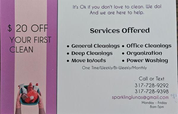 Sparkling Lunas Cleaning Services